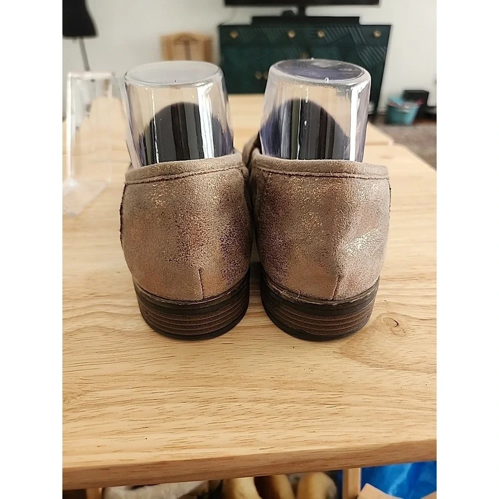 Clarks Trish Rose Copper Metallic Loafers‎ Shoes Slip On 8.5 M NWOT